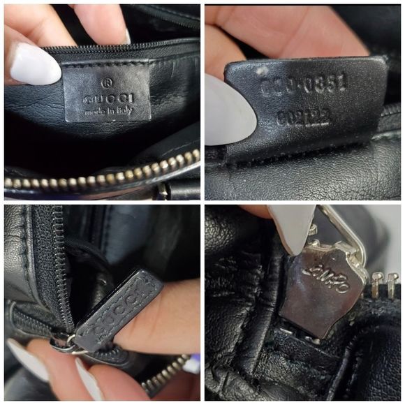 Gucci authentic small Boston hand bag black web & matching planer wallet - Picture 13 of 16